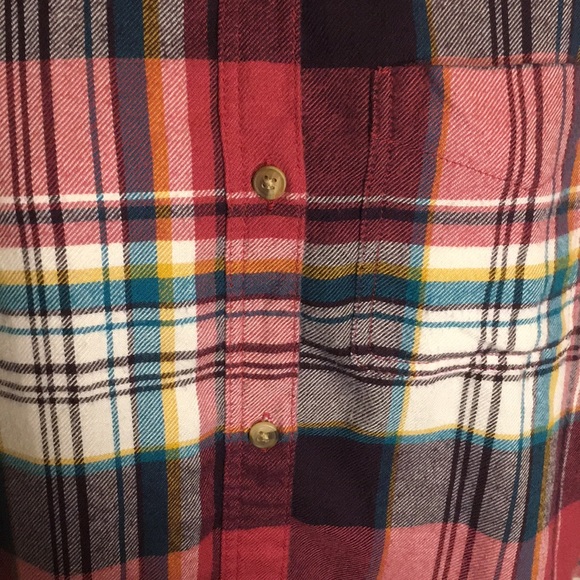 American Eagle Boyfriend plaid flannel XS 🦅 - Picture 2 of 8